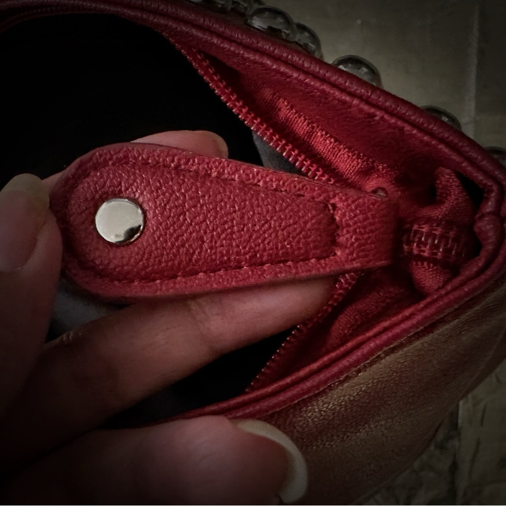 Elegant Red Studded Clutch - Picture 12 of 16